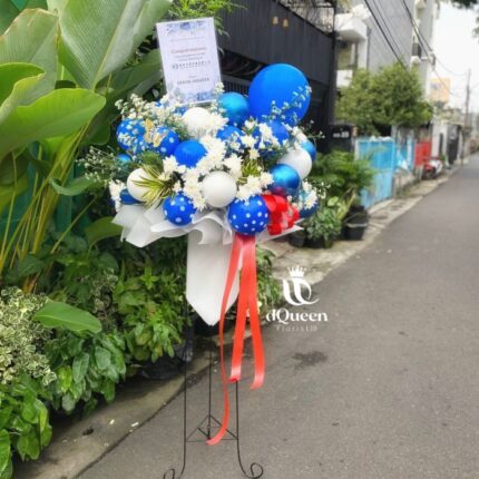 Dqueen Forist - Flower Standing Pom Pom dan bunga