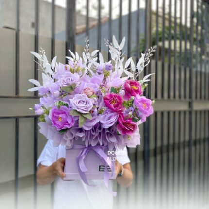 Dqueen Florist - Bunga Box Artificial Fresh Rose Premium