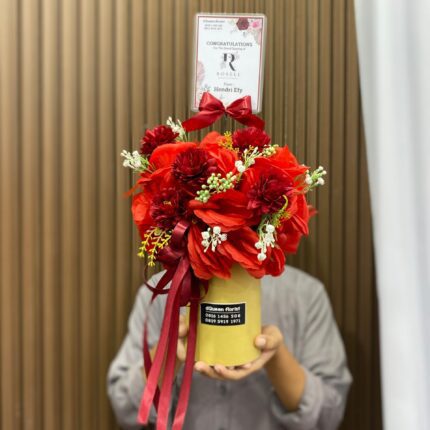 Dqueen Florist - Bunga Box Artificial Mini Premium Gift Ucapan