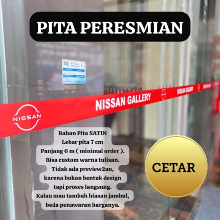 Pita Peresmian “CETAR” custom logo perusahaan