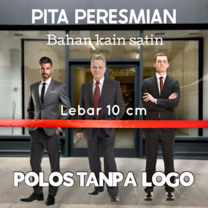 Pita Peresmian Kain Satin Polos Tanpa Logo